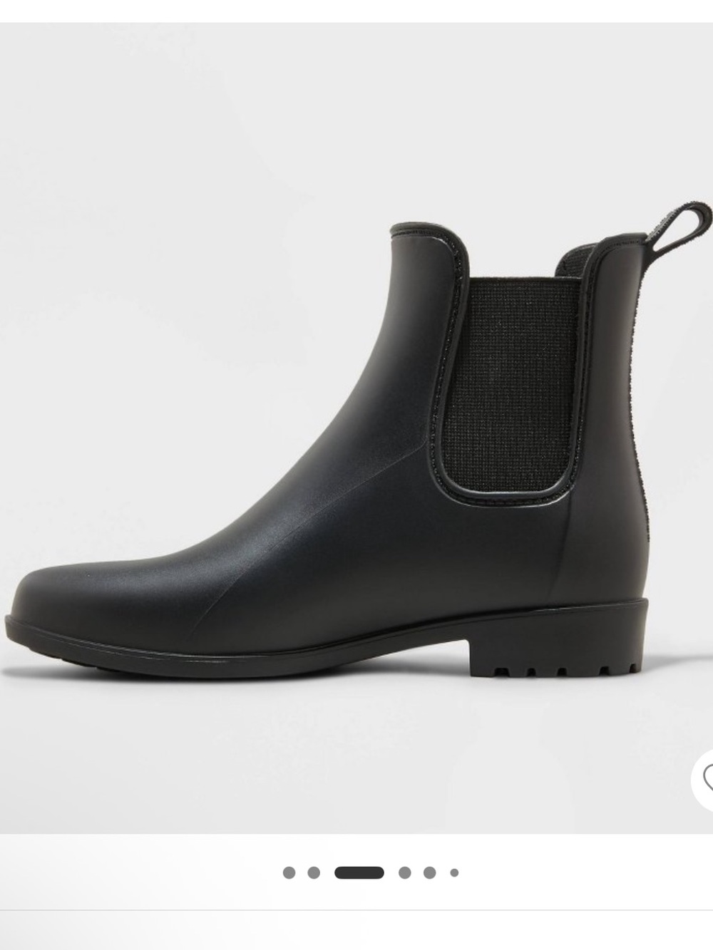a new day Black Chelsea Rain Ankle Boots